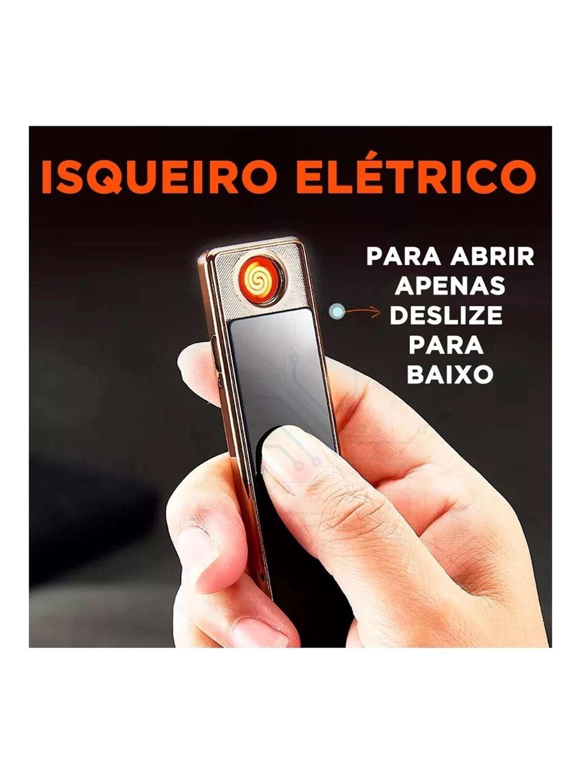 Isqueiro Fino Eletrico Usb