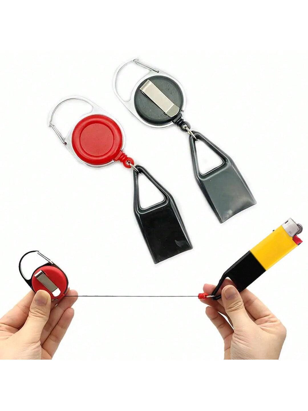 Chaveiro Porta Isqueiro Retrátil Anti Rato para isqueiros Bic e similares