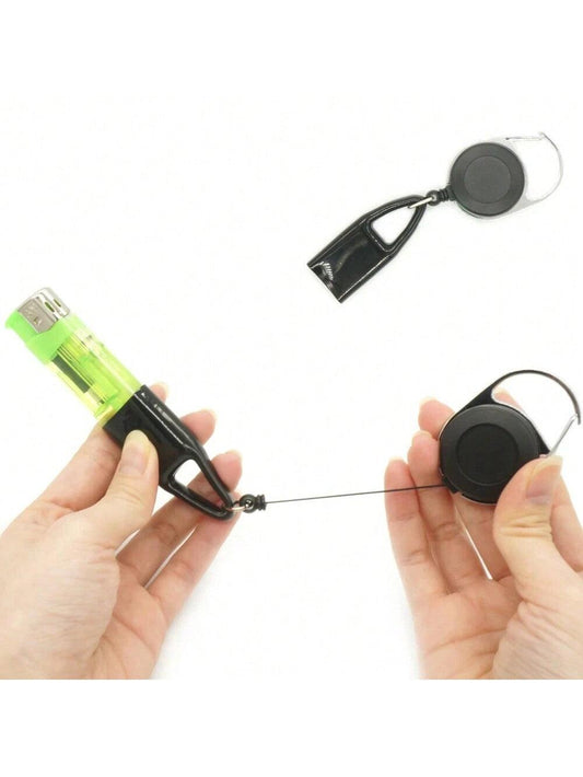Chaveiro Porta Isqueiro Retrátil Anti Rato para isqueiros Bic e similares