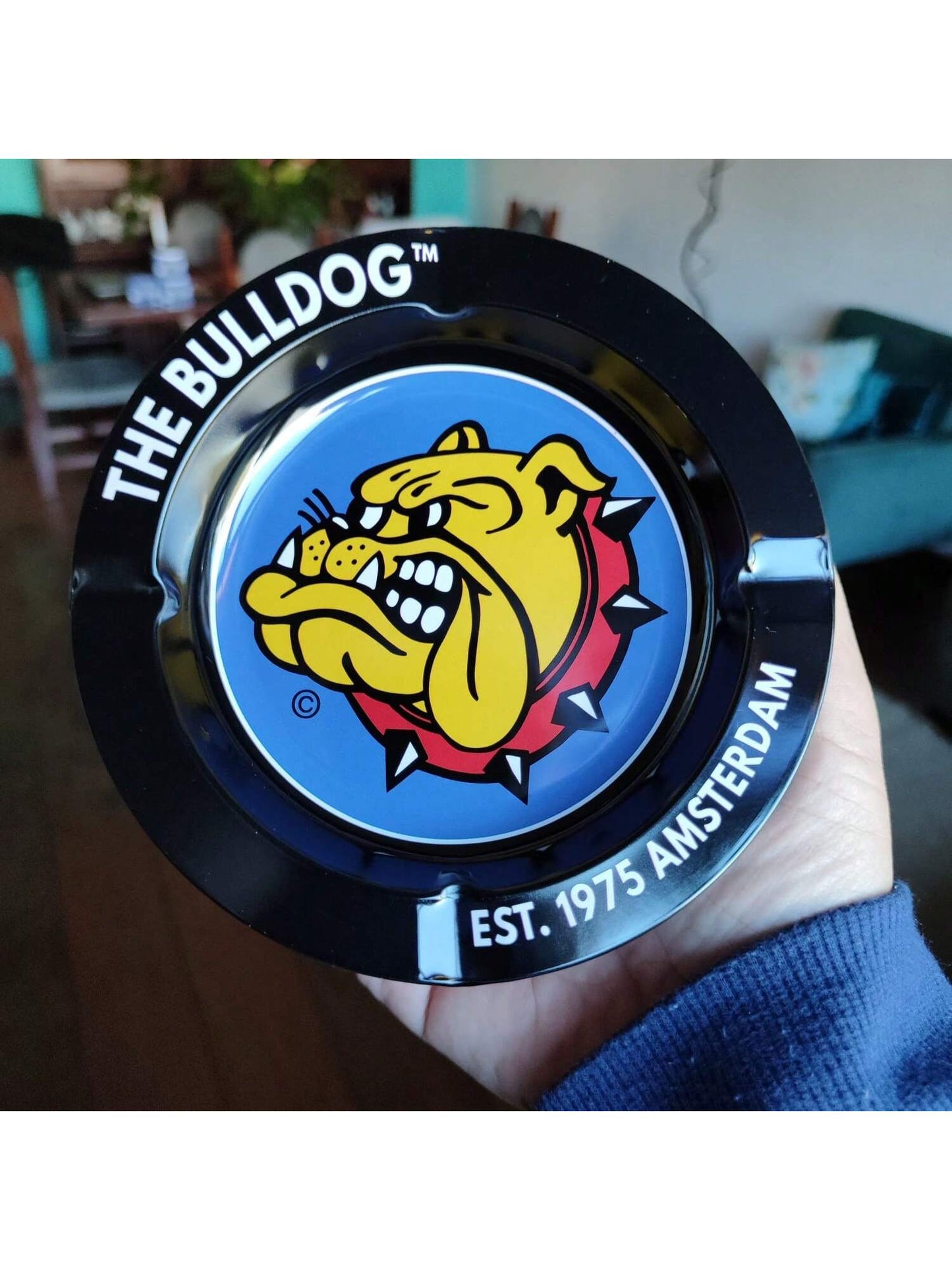 Cinzeiro de Metal The Bulldog Amsterdam Original De Mesa Colecionador