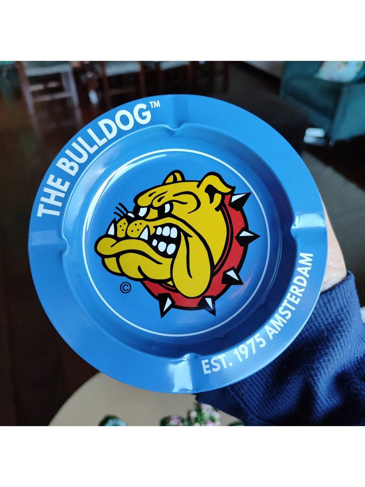Cinzeiro de Metal The Bulldog Amsterdam Original De Mesa Colecionador