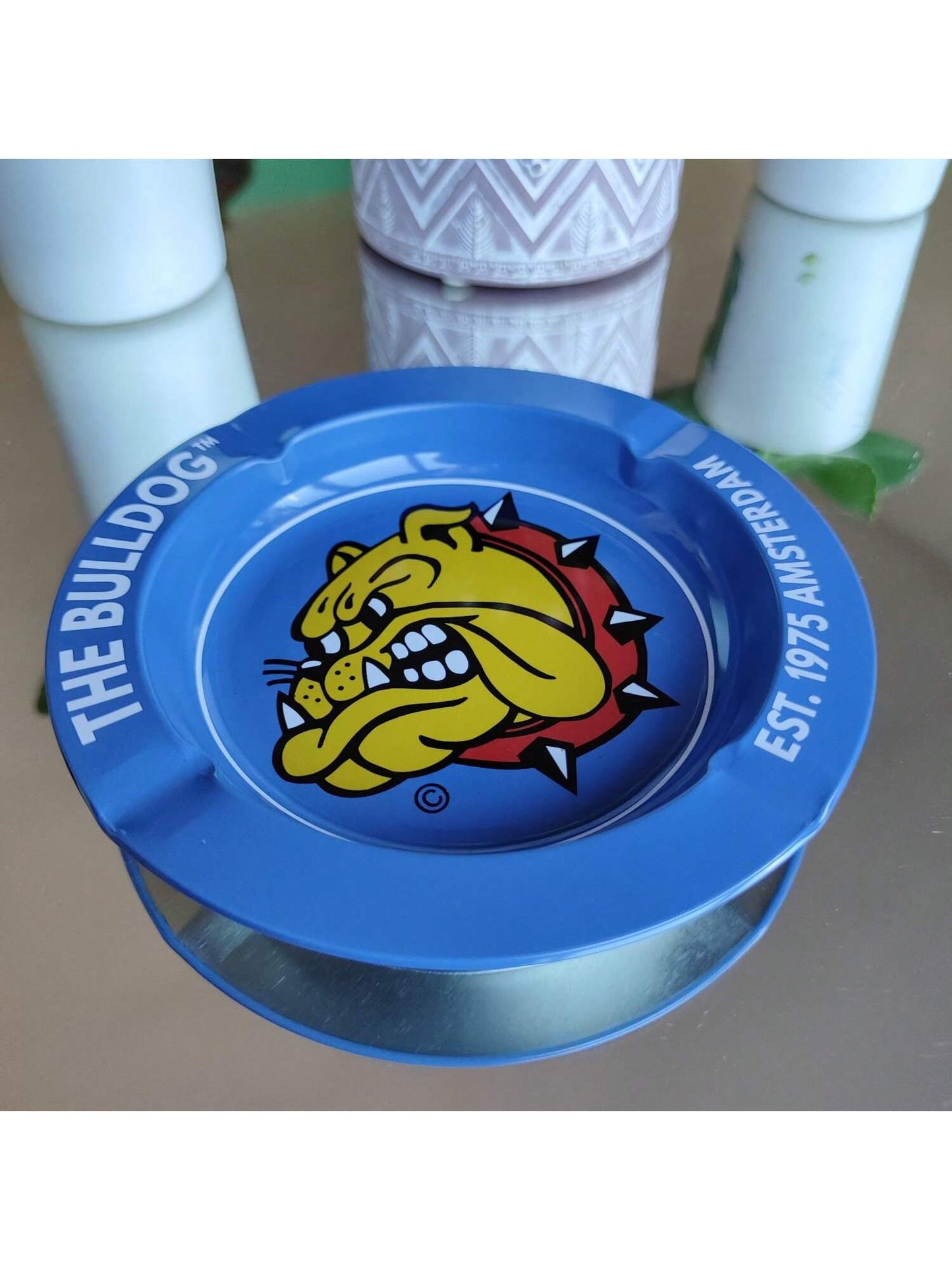 Cinzeiro de Metal The Bulldog Amsterdam Original De Mesa Colecionador