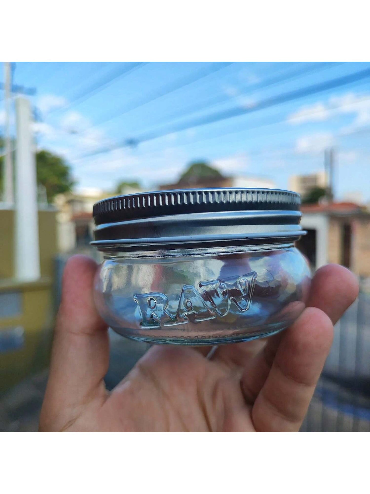 Pote de Vidro RAW 6oz de 177ml ou 280ml Original Pote Hermético