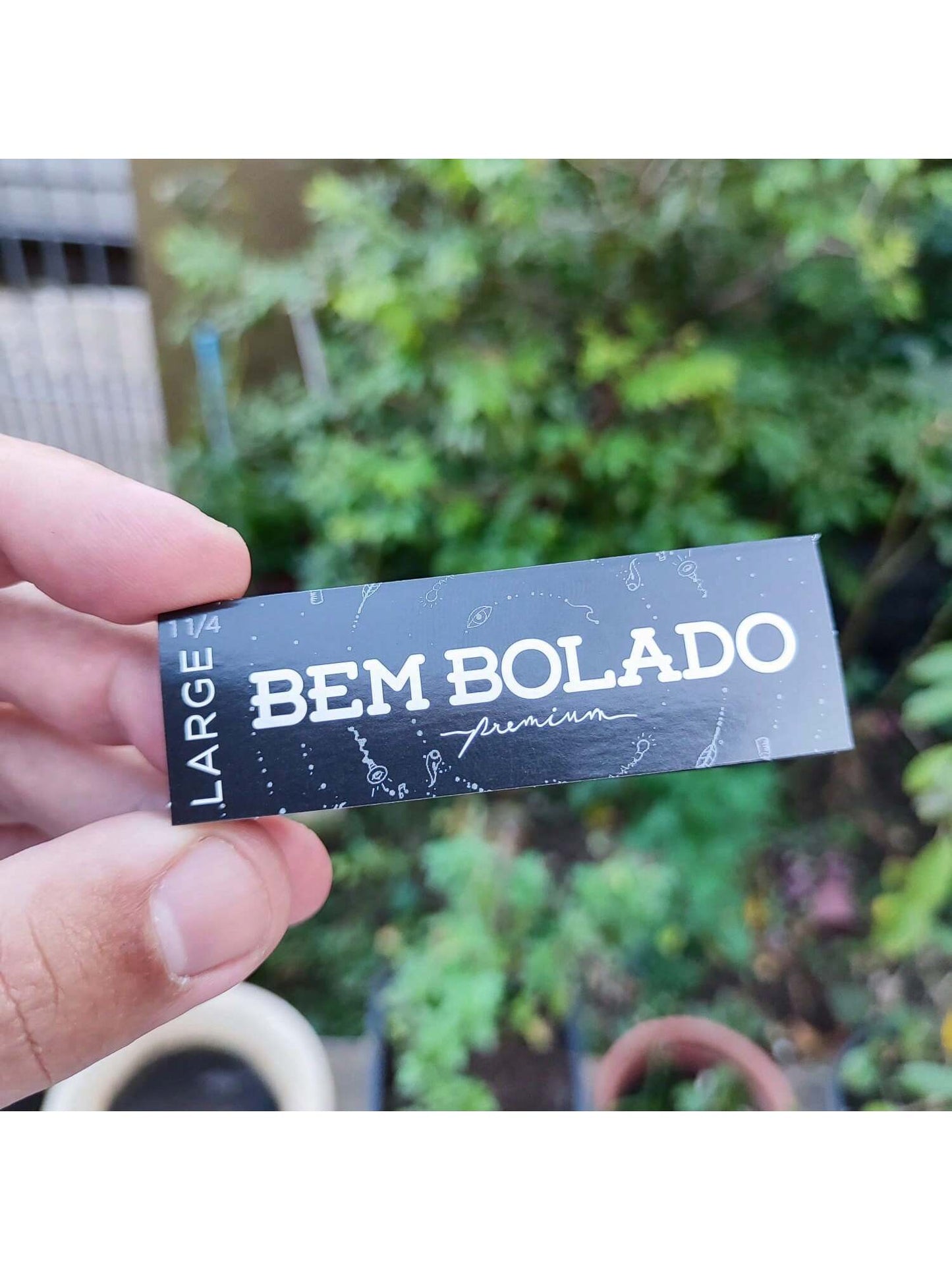 Seda Bem Bolado Premium Large Tamanho Regular 1.1/4 Kit com 2 Piteiras de Vidro Filtro