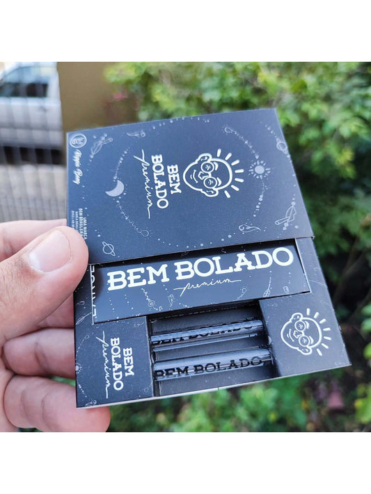 Seda Bem Bolado Premium Large Tamanho Regular 1.1/4 Kit com 2 Piteiras de Vidro Filtro