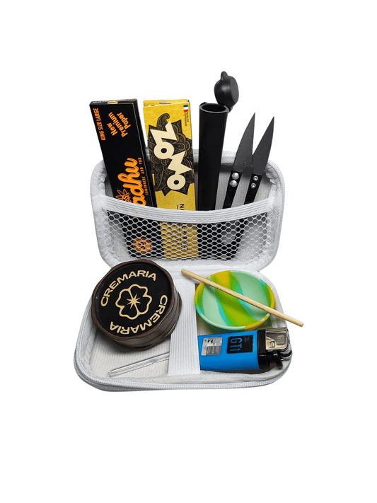 Smoking Tabacaria Kit Completo Dichavador Case Bag Seda Piteira De Vidro Cuia