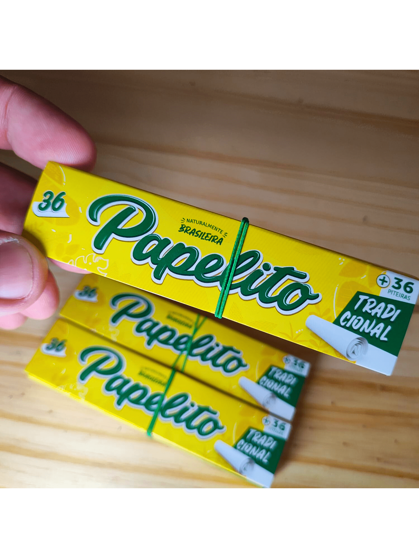Papel de Enrolar Papelito King Size Com Piteiras Kit 3 Livretos