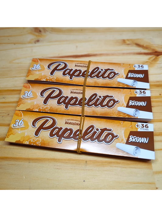 Papel de Enrolar Papelito King Size Com Piteiras Kit 3 Livretos