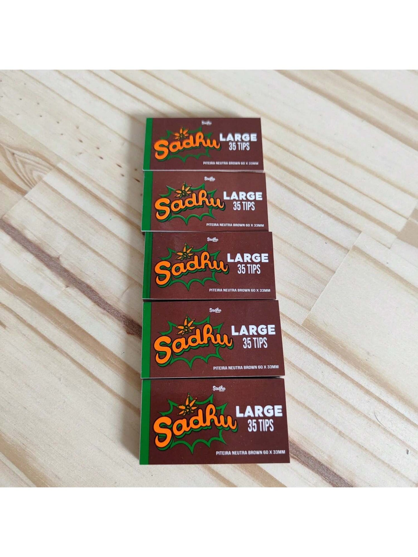 Piteira de Papel Filtro Large Sadhu Kit com 5 Livretos