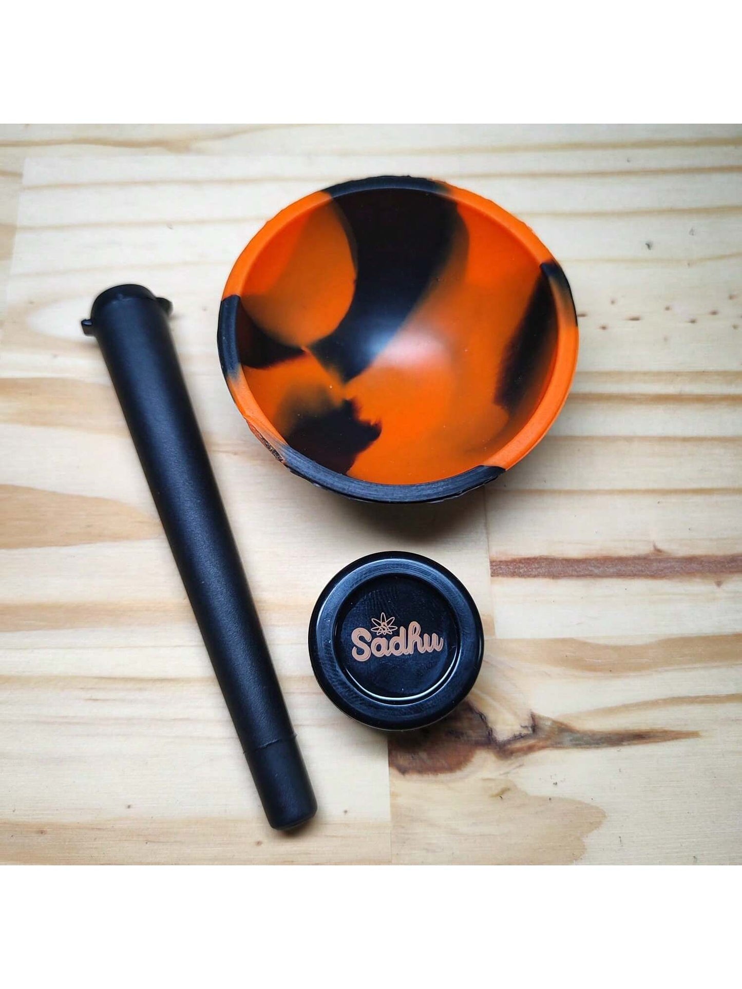 Porta Cigarro Moco Tubinho Rosa Kit Com Cuia De Silicone e Slick Container de Silicone