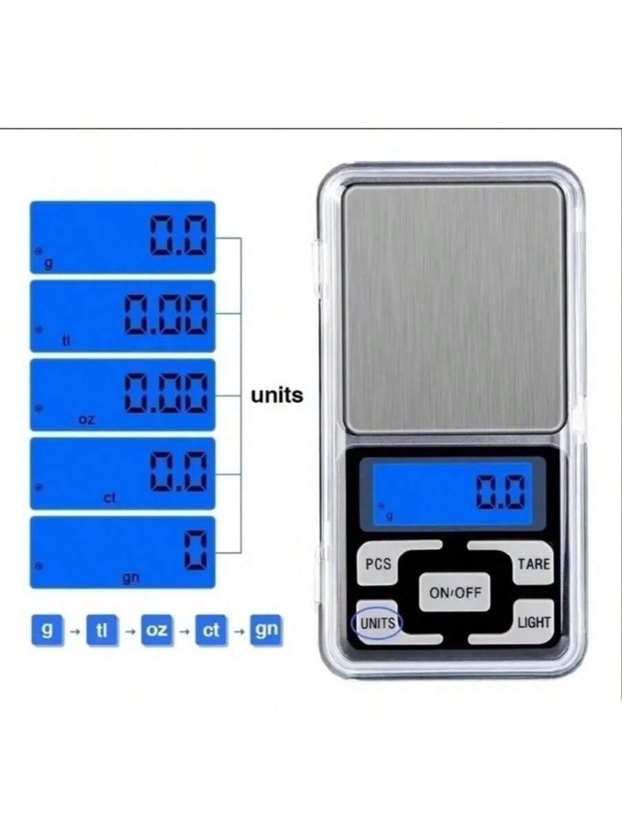 Mini Balança Digital De Bolso E Alta Precisão 0,1g Até 500g