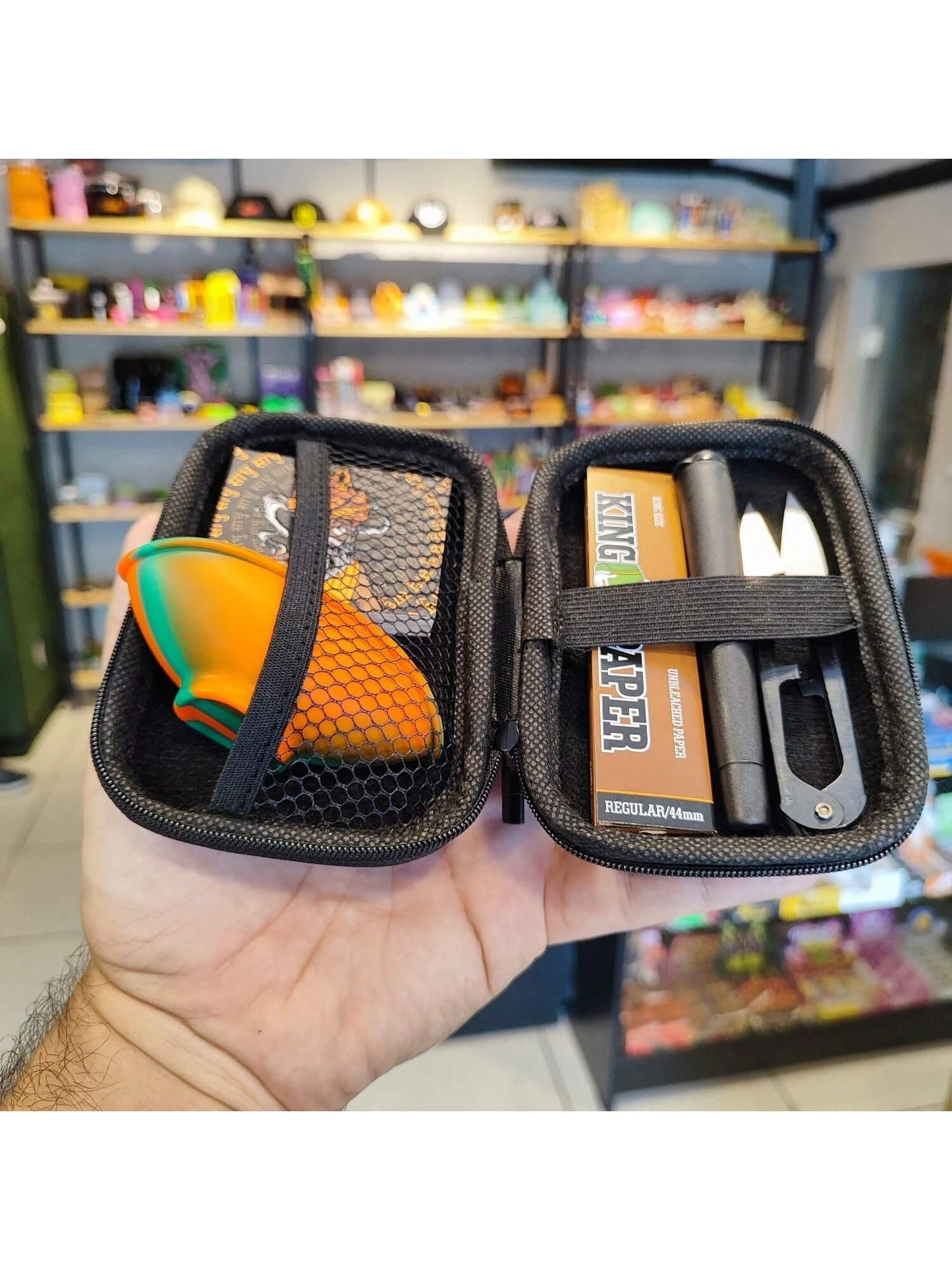 Super Kit Completo 6 Itens essenciais Com Seda Piteira Cuia Tesoura Mocó e Estojo