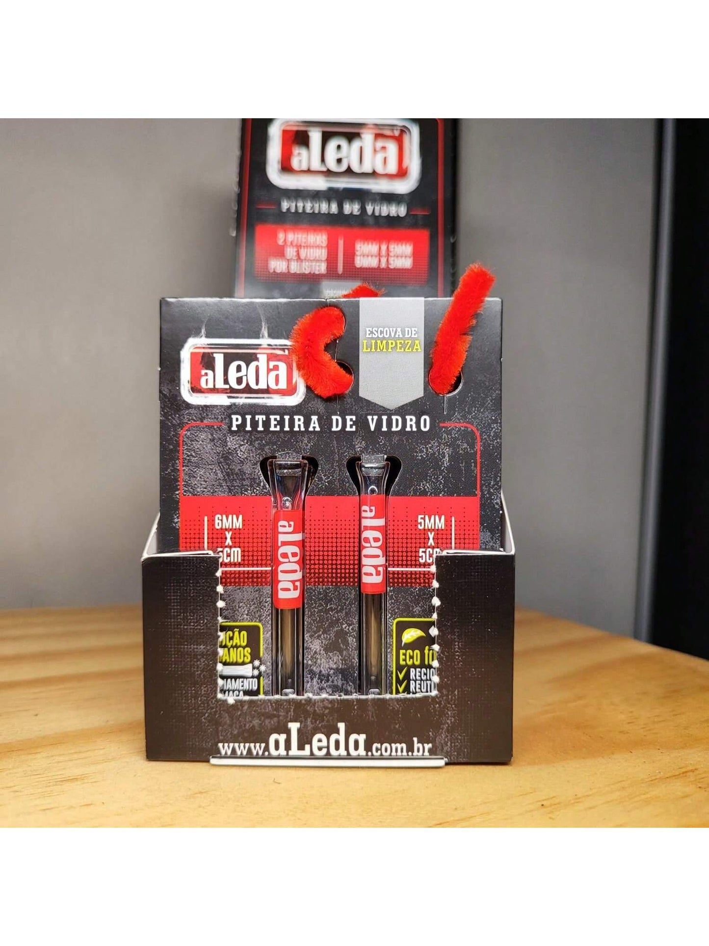 Pack com 2 Piteiras de Vidro Aleda com Limpador
