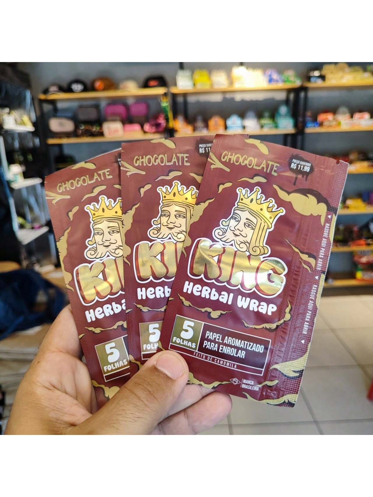 Papel Para Cigarro KingBlunt Edição Nova Kit com 3 Packs de 5 Folhas Cada