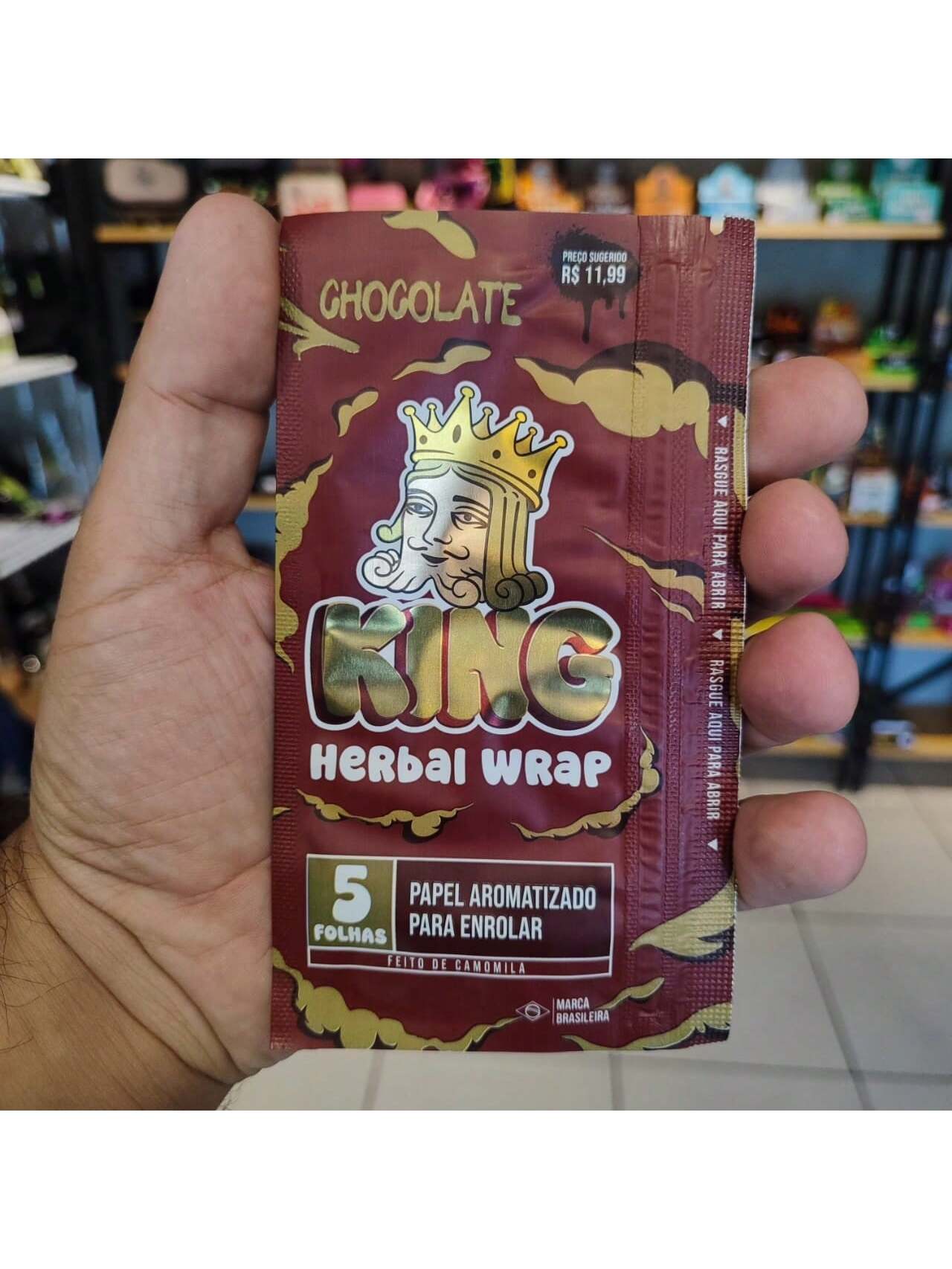 Papel Para Cigarro KingBlunt Edição Nova Kit com 3 Packs de 5 Folhas Cada