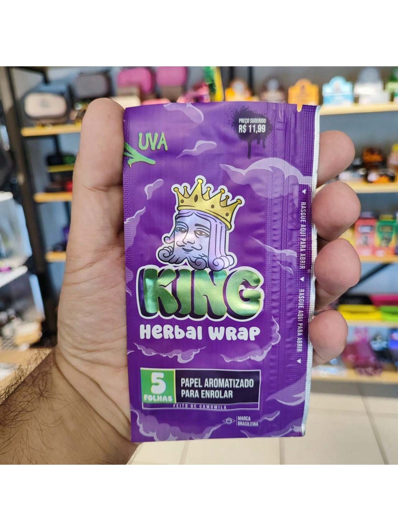 Papel Para Cigarro KingBlunt Edição Nova Kit com 3 Packs de 5 Folhas Cada