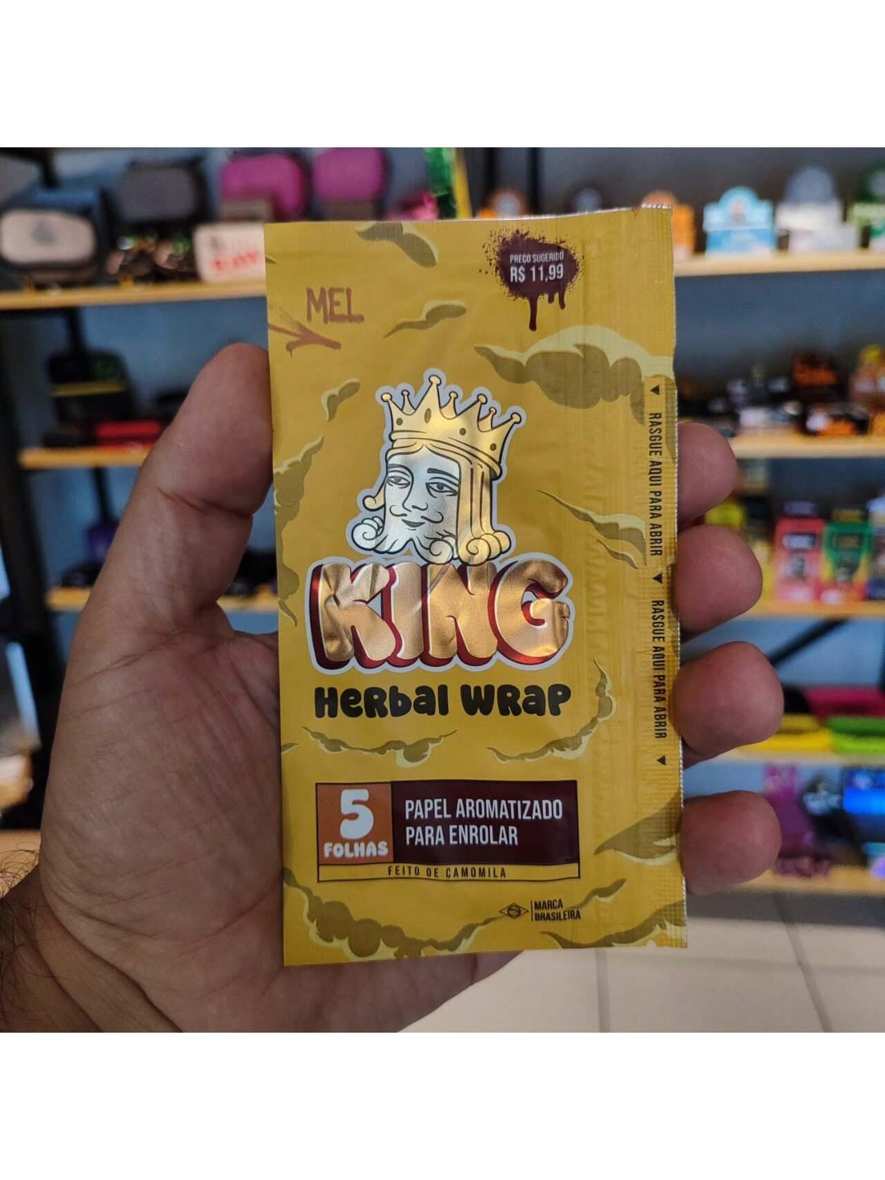 Papel Para Cigarro KingBlunt Edição Nova Kit com 3 Packs de 5 Folhas Cada