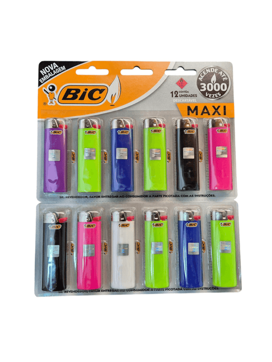 Isqueiro Bic Max Original Cartela c/12 Unidades